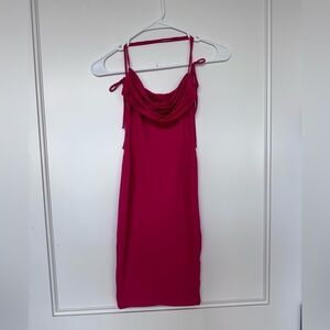 Polly Hot Pink Cowl Neck Mini Dress – Size US 2 (UK 6)